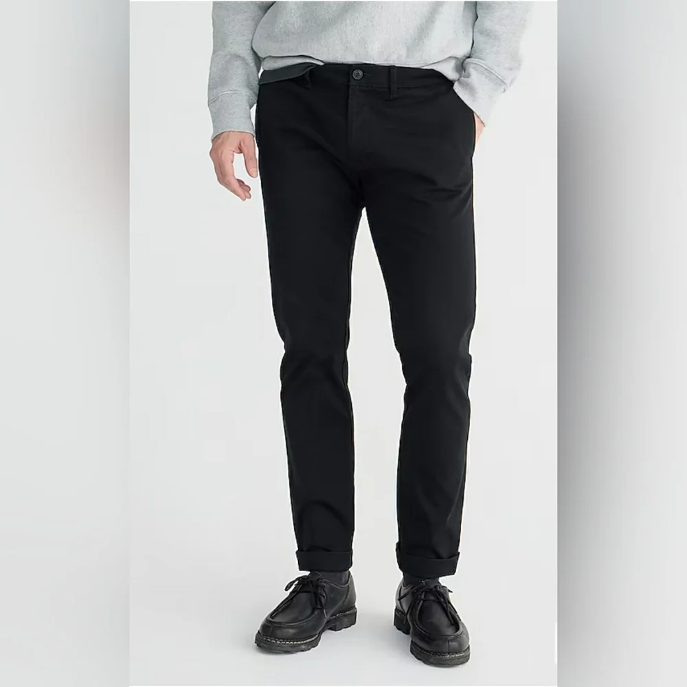 Nwt J. Crew 484 Slim-Fit Stretch Broken In  Chino Pant in Black  size 44 X 34